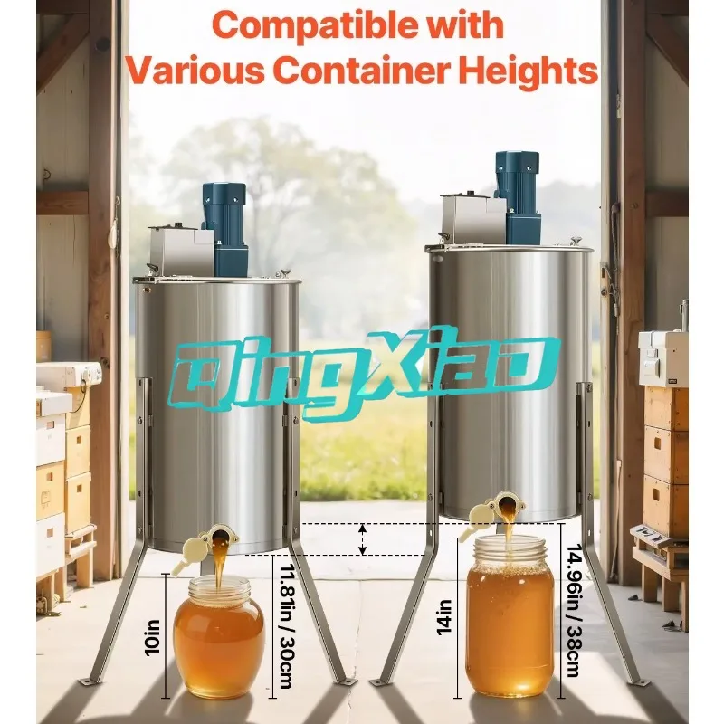 Electric 3 Frame Honey Extractor Stainless Steel Beekeeping Equipment With Honey Outlet For Efficient Beekeeping Processing view 3