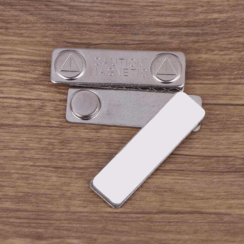 10pcs Strong Magnetic Name Tags Badge Metal Fastener ID Card Durable Attachment Holder Magnetic Durable Attachment Holder