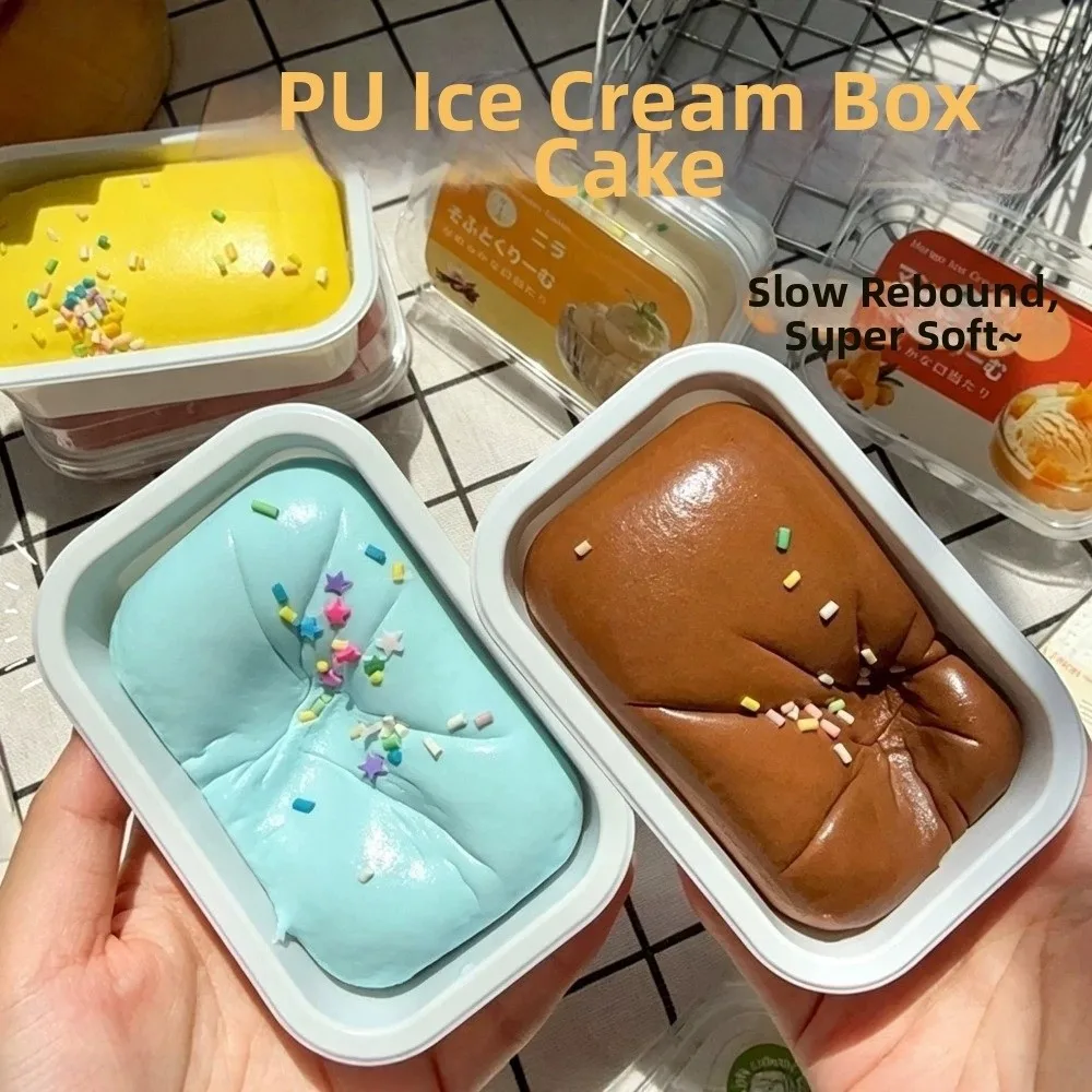 Creative Sticky Box Cake Squishy Super Soft Anxiety Relief Slow Rebound Fidget Hand Relax Kneading Sensory Stress Office Desk