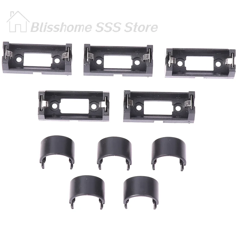 【S】5PCS Plug-in CR123A Battery Holder 16340 Battery Box LIR123A Battery Storage Box CR123A Battery Box Cover For PCB DIY