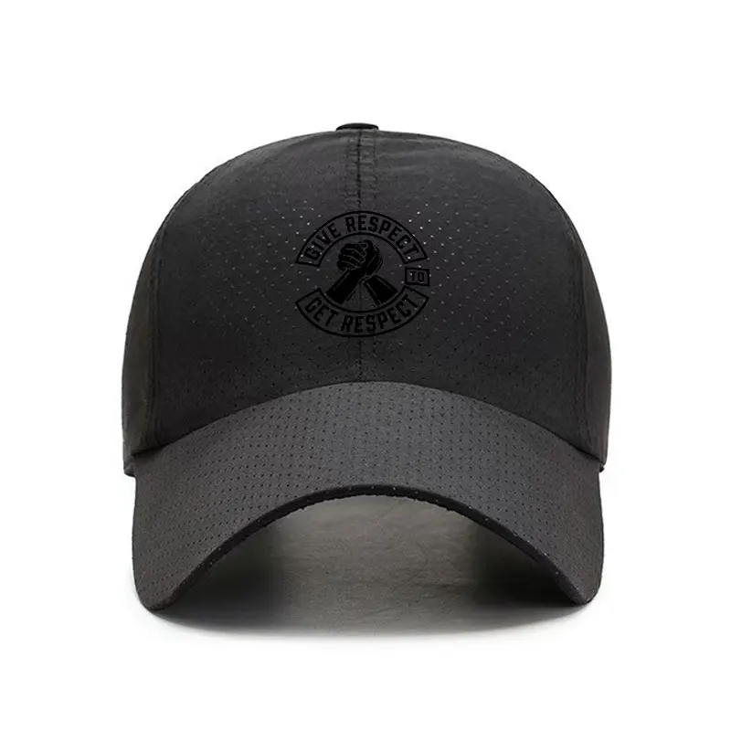 Give Respect Get Respect Quick Dry Baseball Cap Adjustable Breathable Unisex