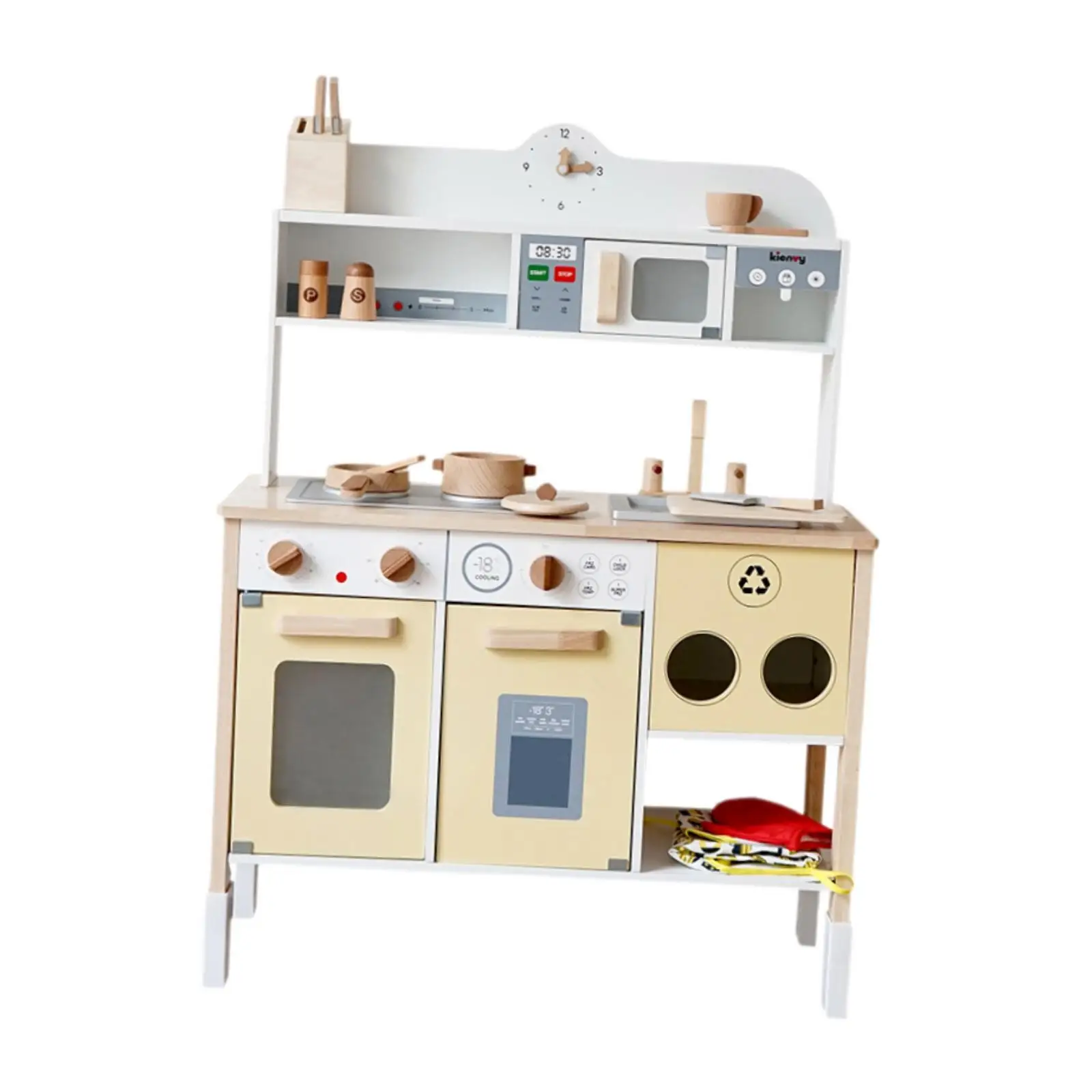 Pretend Play Food and Cookware, Kids Play Kitchen, Idea Gifts, Pretend Toy Kitchen Toddlers Kitchen Playset for Boys Girls