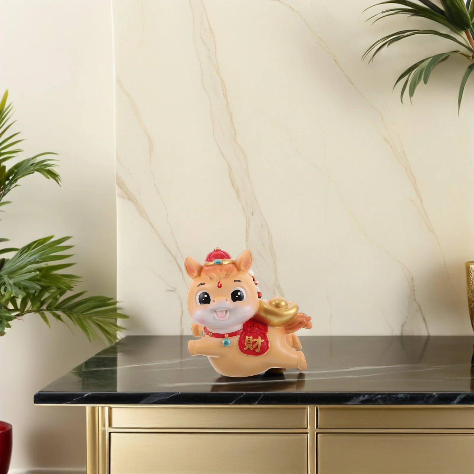 

Year of The Horse 2026 Ceramic Piggy Bank Zodic Animal Coin Saving Box for Spring Festival Chinese New Year Decor