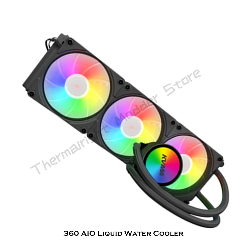 AM5 CPU AIO Water Cooling Kit 360 AIO Cooler Processador Support LGA1200 1700 AM4 Cover I9 13900, 5V ARGB SYNC Black/White