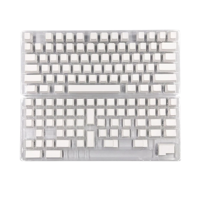 137PCS Mechanical Keyboard Keycaps White Non-Engraved Keycap Set