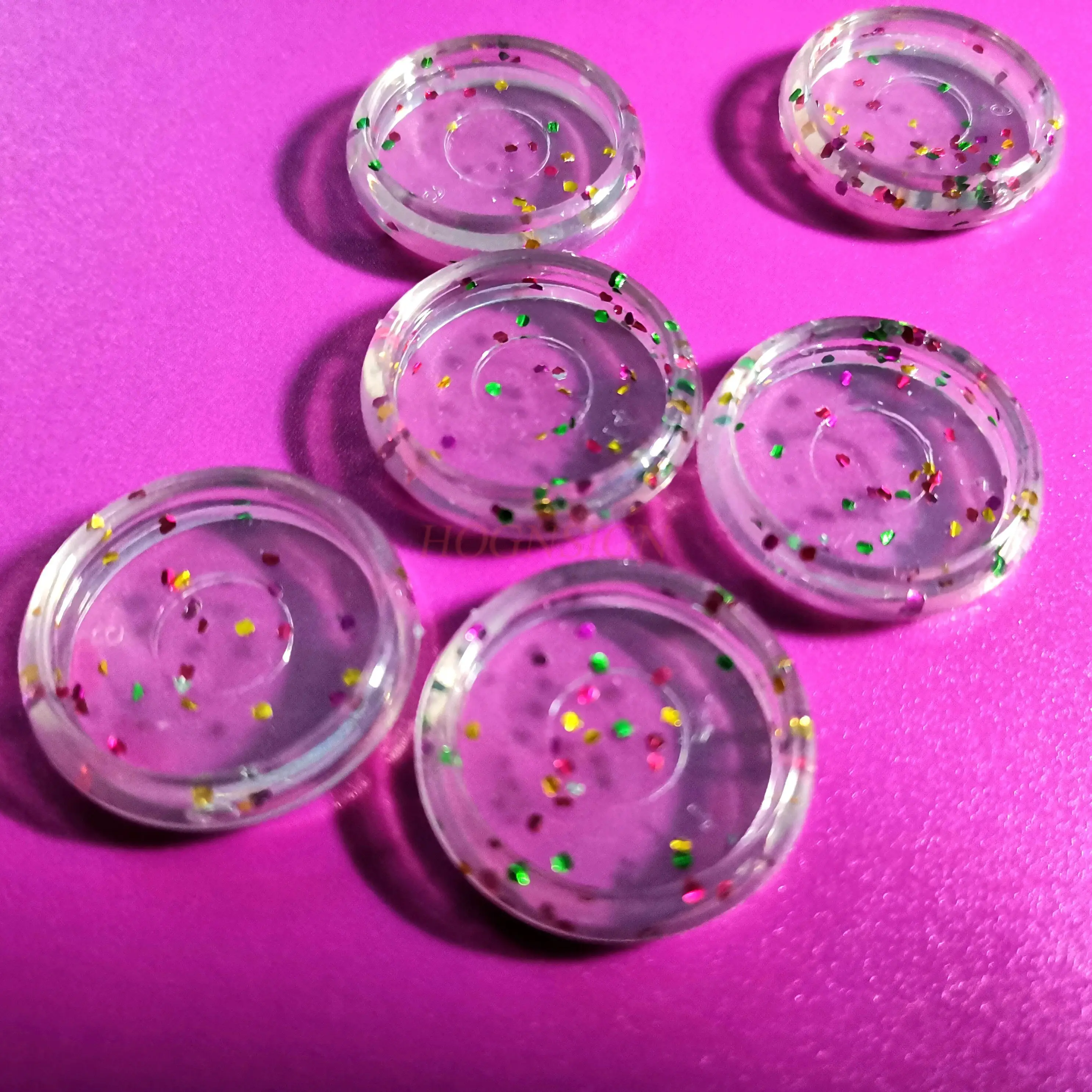 

10 шт., кольцо с большим кофейным блеском и грибовидным отверстием, кольцо с вкладышами, прозрачный пластиковый круглый диск, кольцо с вкладышами