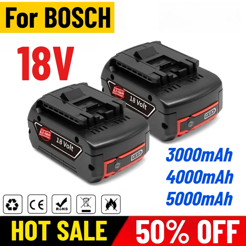 

18V 5000mAh for BOSCH BAT618 Electric Drills Electric Hammers Other Power Tools Battery