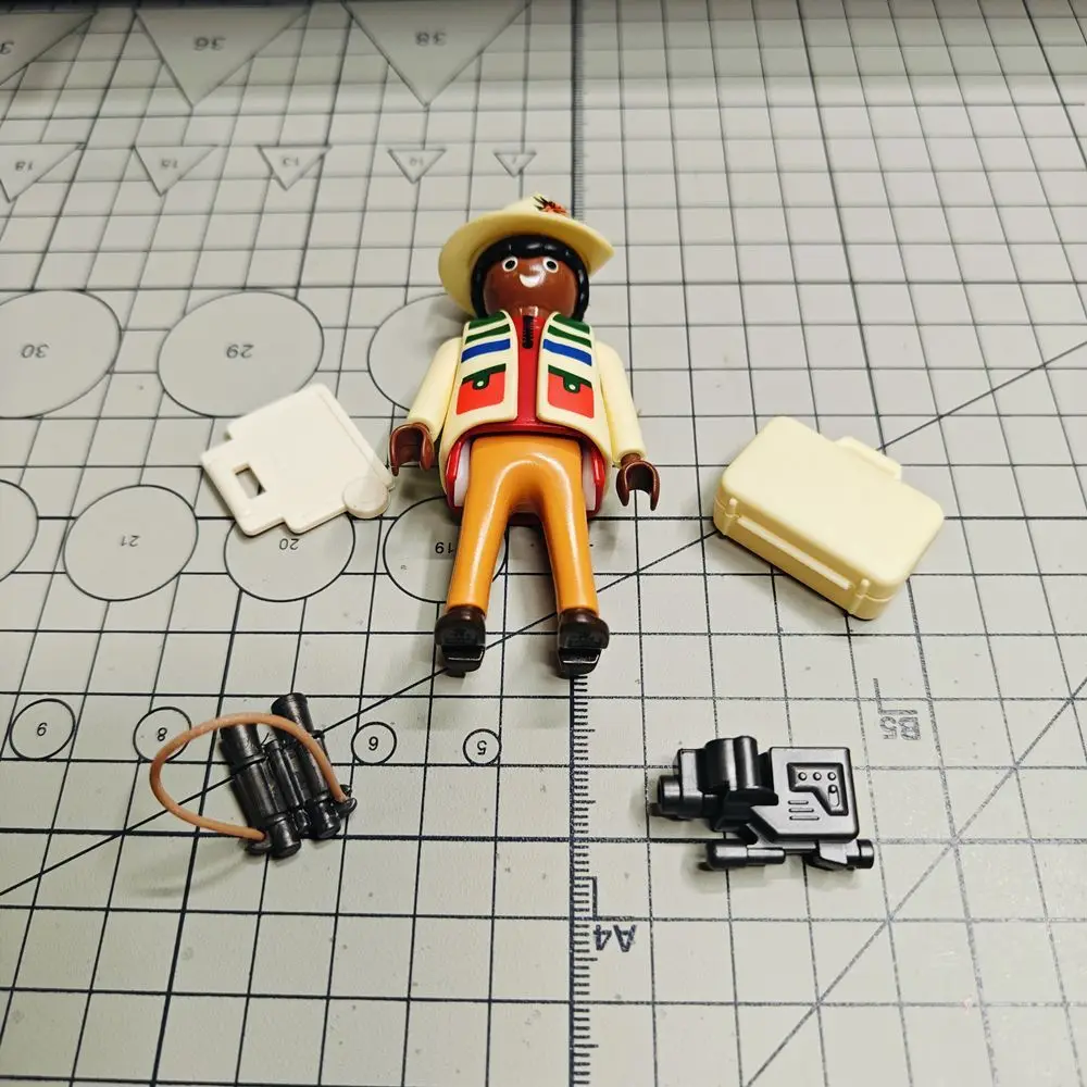 Playmobil boneca fora de impressão dinossauro equipe de expedição científica cientista masculino bolsa nova de segunda mão