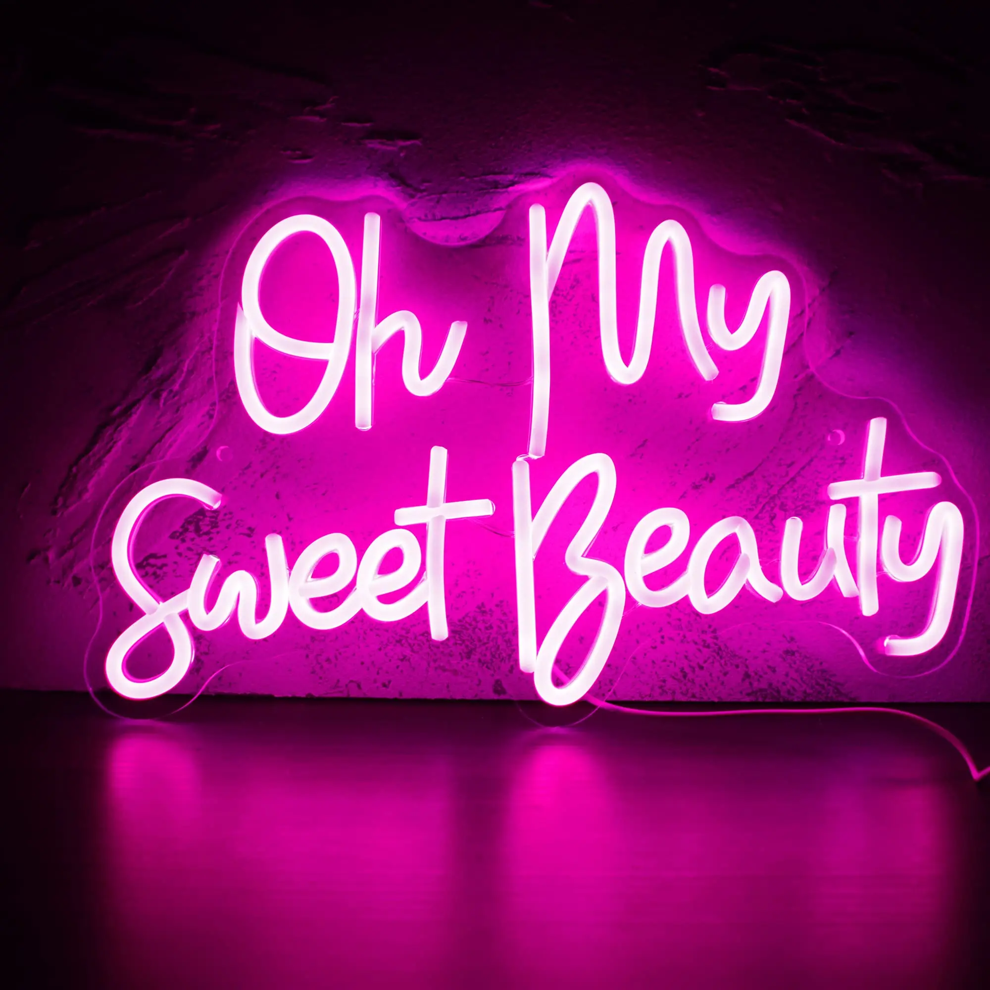 

Oh My Sweet Beauty Neon Sign Handcraft Light Room Engagement Party Shop Salon Hanging Aesthetic Wall Decoration