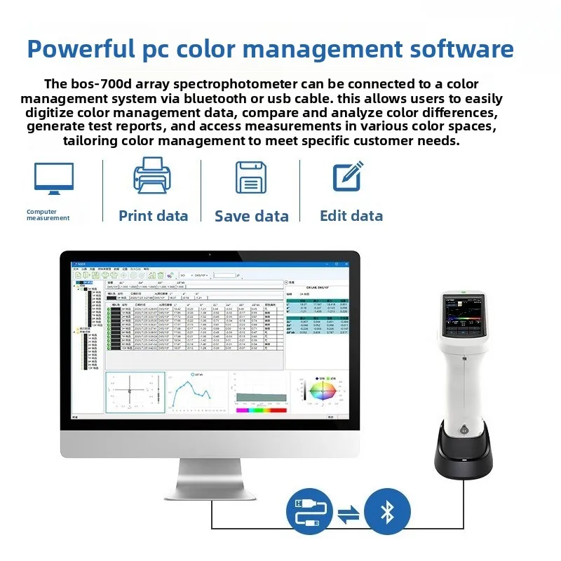 Colorimeter, portable computer high-precision spectrophotometer, color palette tester
