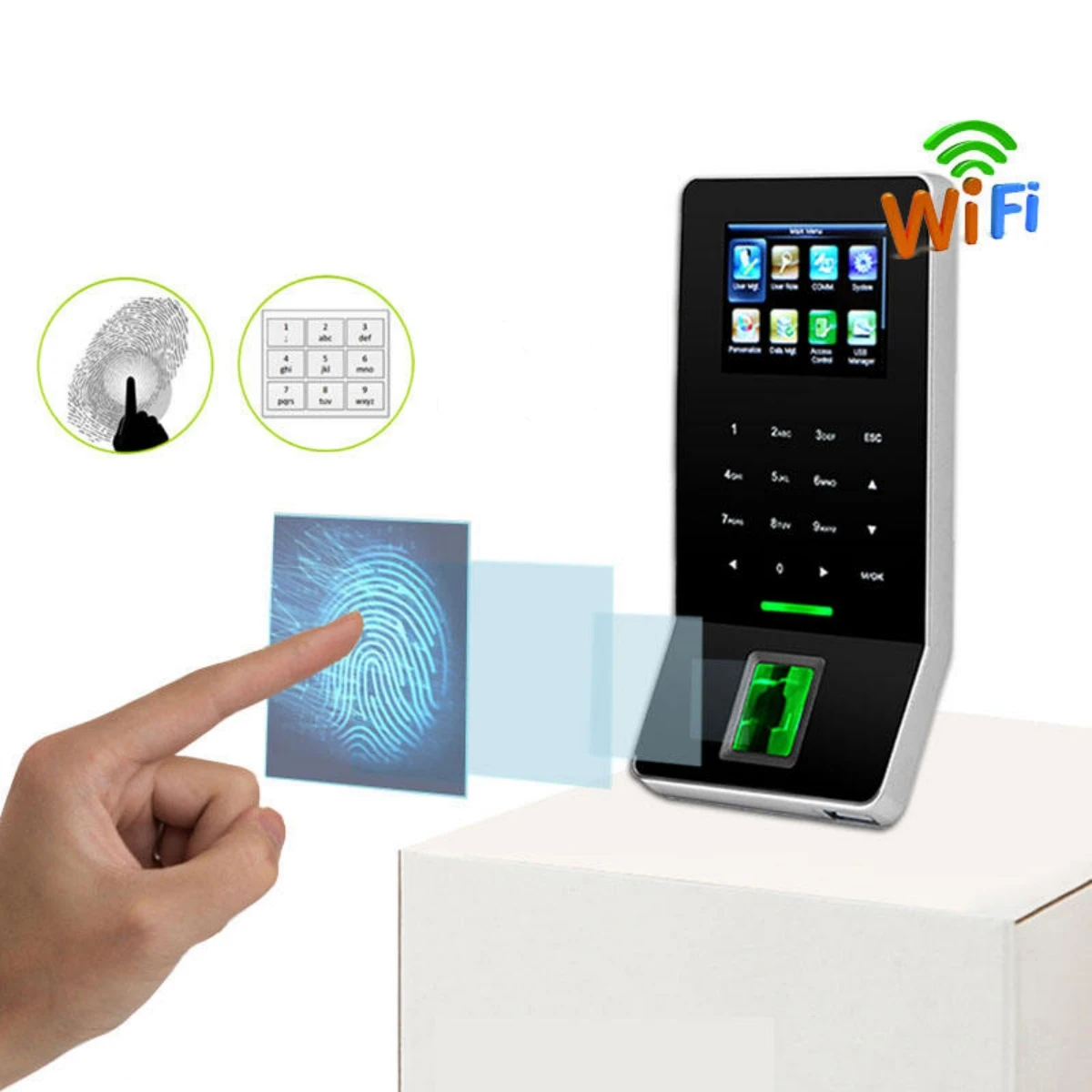 Fingerprint Access Control Terminal ZK F28 with Keypad Password Support WiFi TCP/IP U-disk Download Free Software