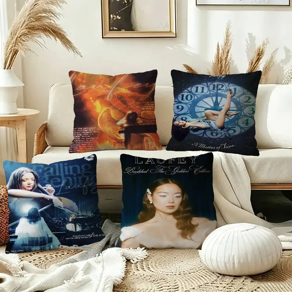 Singer Cute L-LaufeyS Modern Personalized Pillow Cover Kids Bedroom Wild Party Decor Pillowcase kid Birthday shower Gift