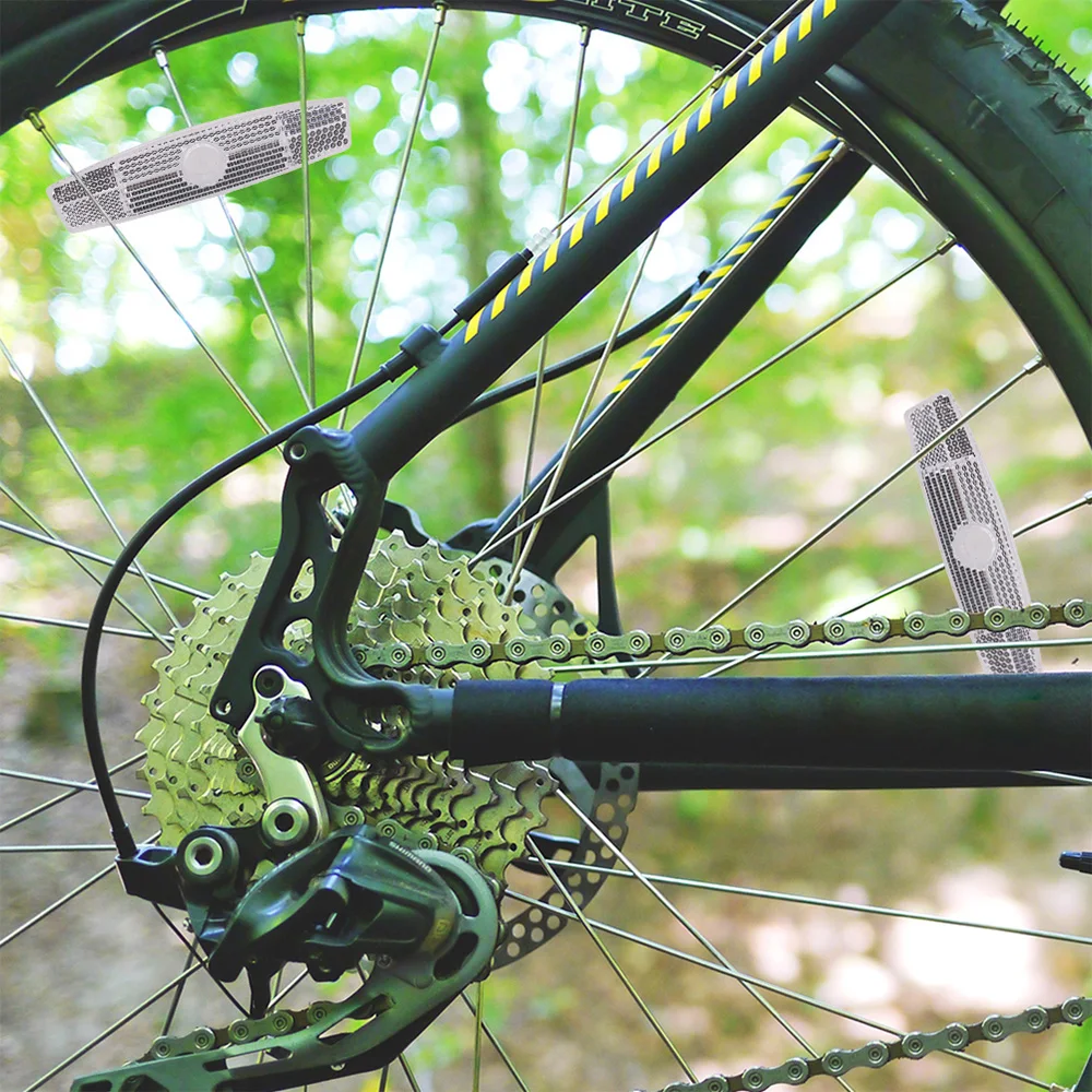 2/4 Pcs Bike Spoke Reflector Bicycle Wheel Reflective Strips Clip Safety Warning MTB Bicycle Wheel Rim Reflective Mount Clips image 5