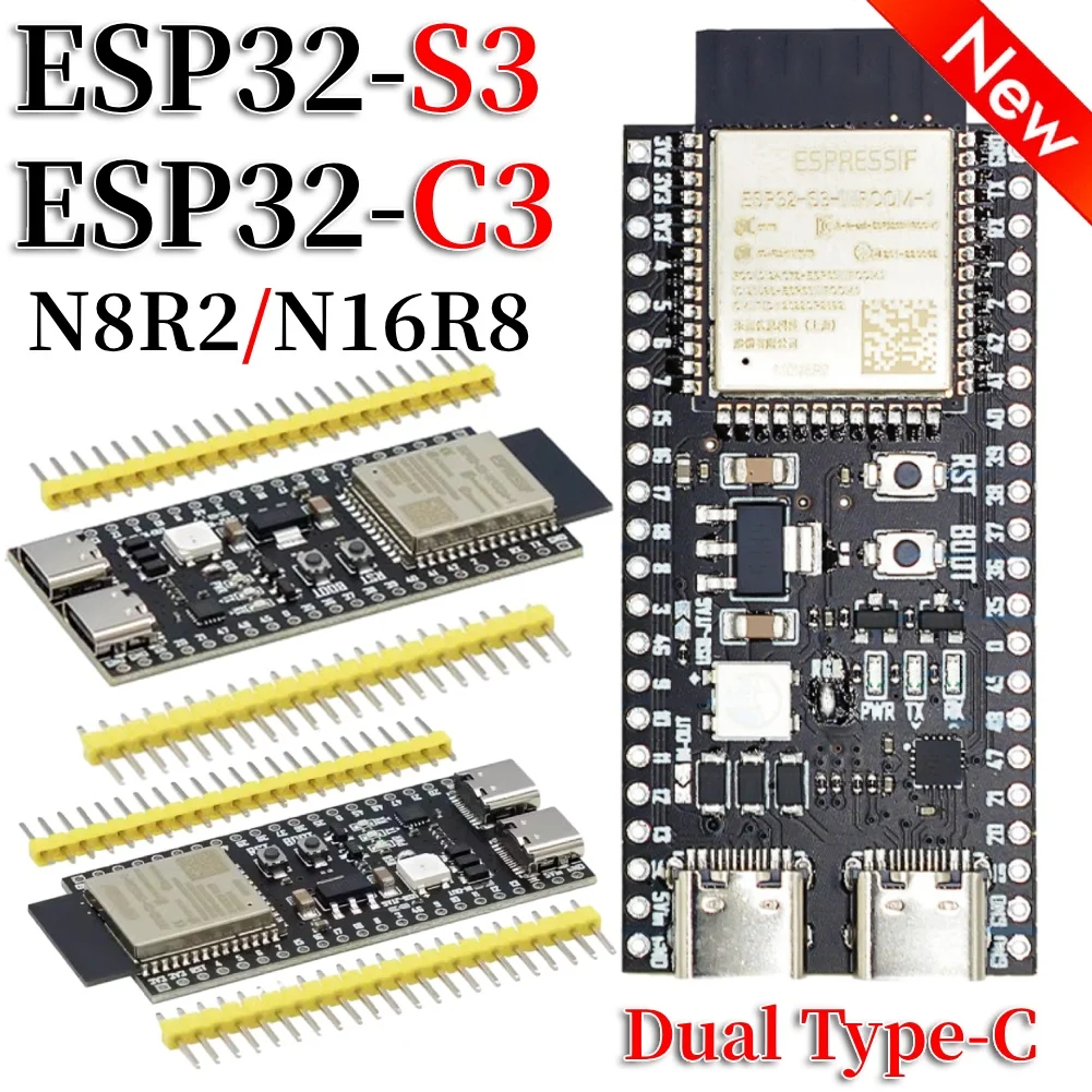 ESP32-S3 Development Board 2.4G Wifi Module for Arduino ESP IDF ESP32-S3-WROOM-1 N8R2 N16R8 44Pin Type-C 8M PSRAM ESP32 S3