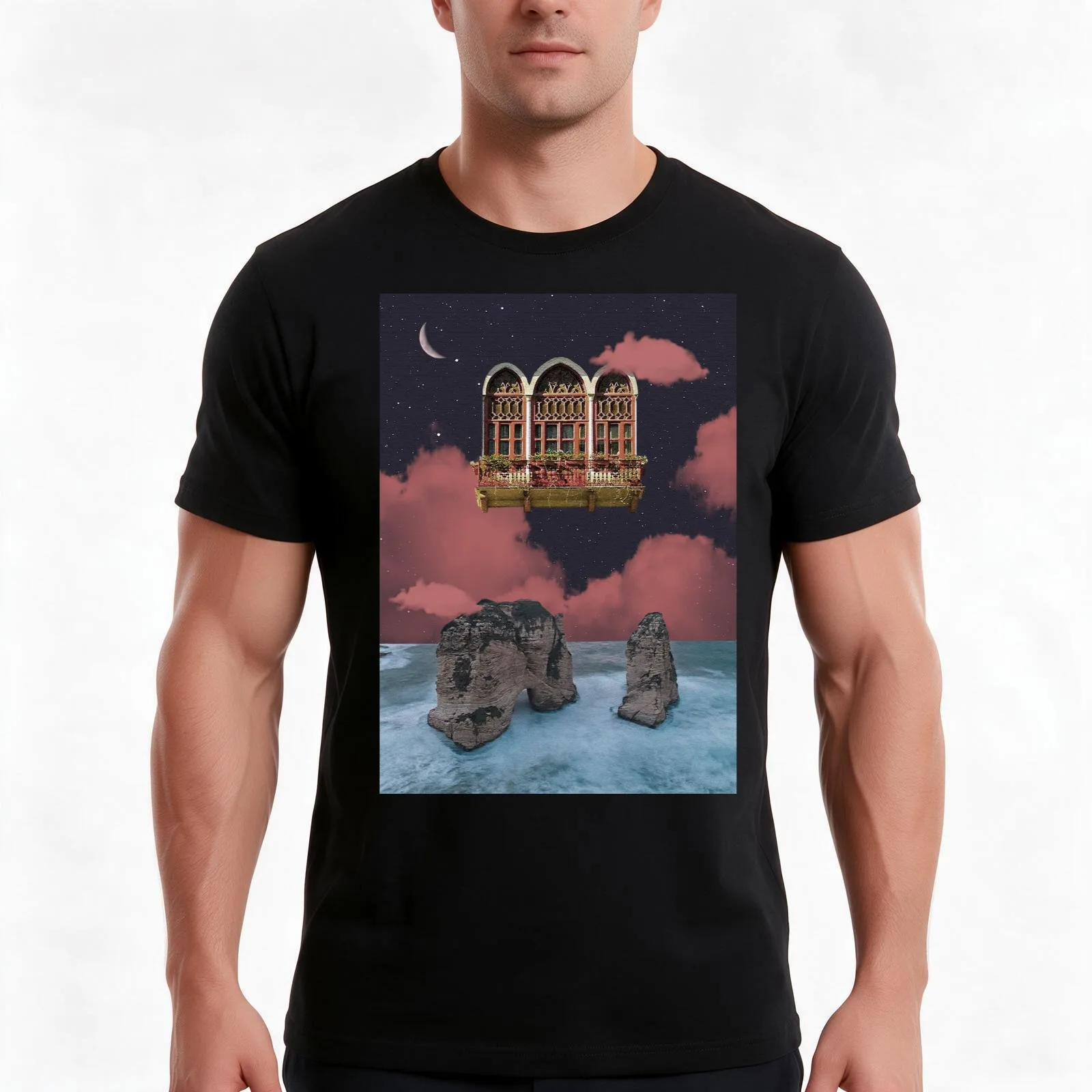 Raoucheh - Beirut T-Shirt Summer Casual Cotton Tee Oversized Streetwear Tops Vintage Graphic Print Loose Fit Short Sleeve