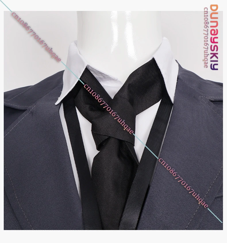 SAIKOU-Cosplay Blue Archive Sensei Grey Teacher Suit Unisex Outfit White Shirt Black Tie IDBadge Academic Style Anime Characte view 6