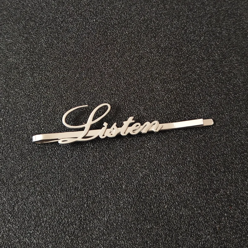 Customized personalized name hair clip fashion personalized charm style jewelry accessories gold stainless steel fashion hair cl