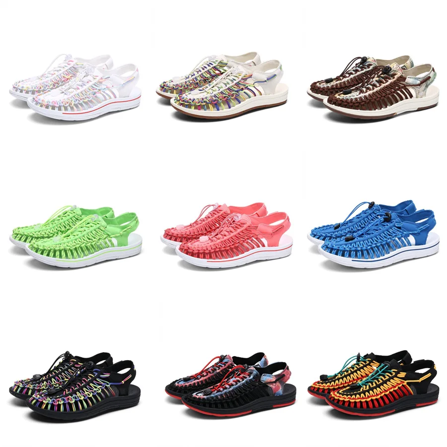 Fashion Designer Summer Handmade Weave Sandals for Men Outdoor Mens Wading Casual Shoes Women Trekking Slippers Beach Sneakers