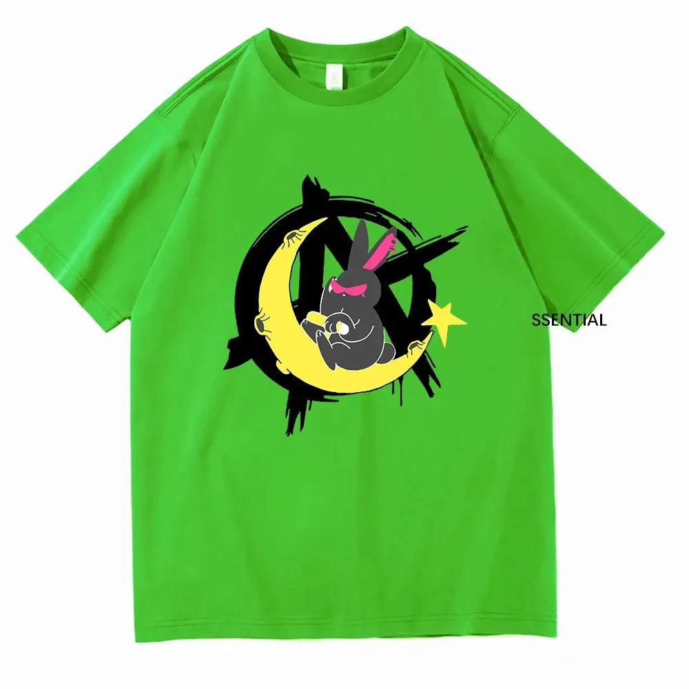 Ateez Crazy Form Rabbit Mito Moon T Shirts Kawaii Men/Women Aesthetic T-Shirt Unisex High Quality Cotton Tees Vintage Clothes