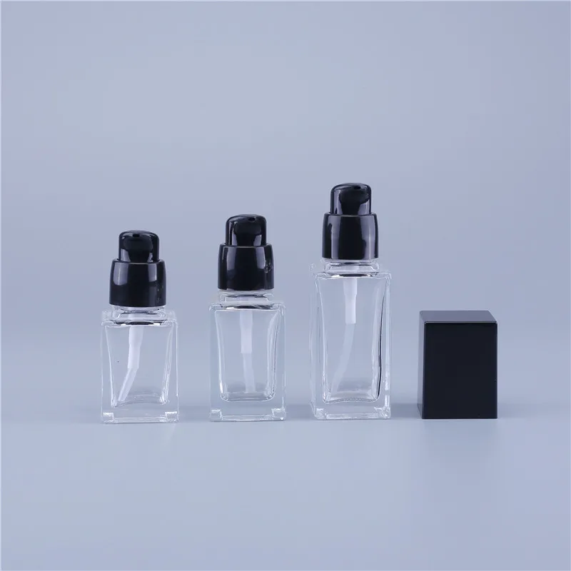 240pcs 15ml 20ml 30ml Glass Professional Cosmetic Protable Beauty Foundation Bottle,  Transparent Lotion/Emulsion Tube