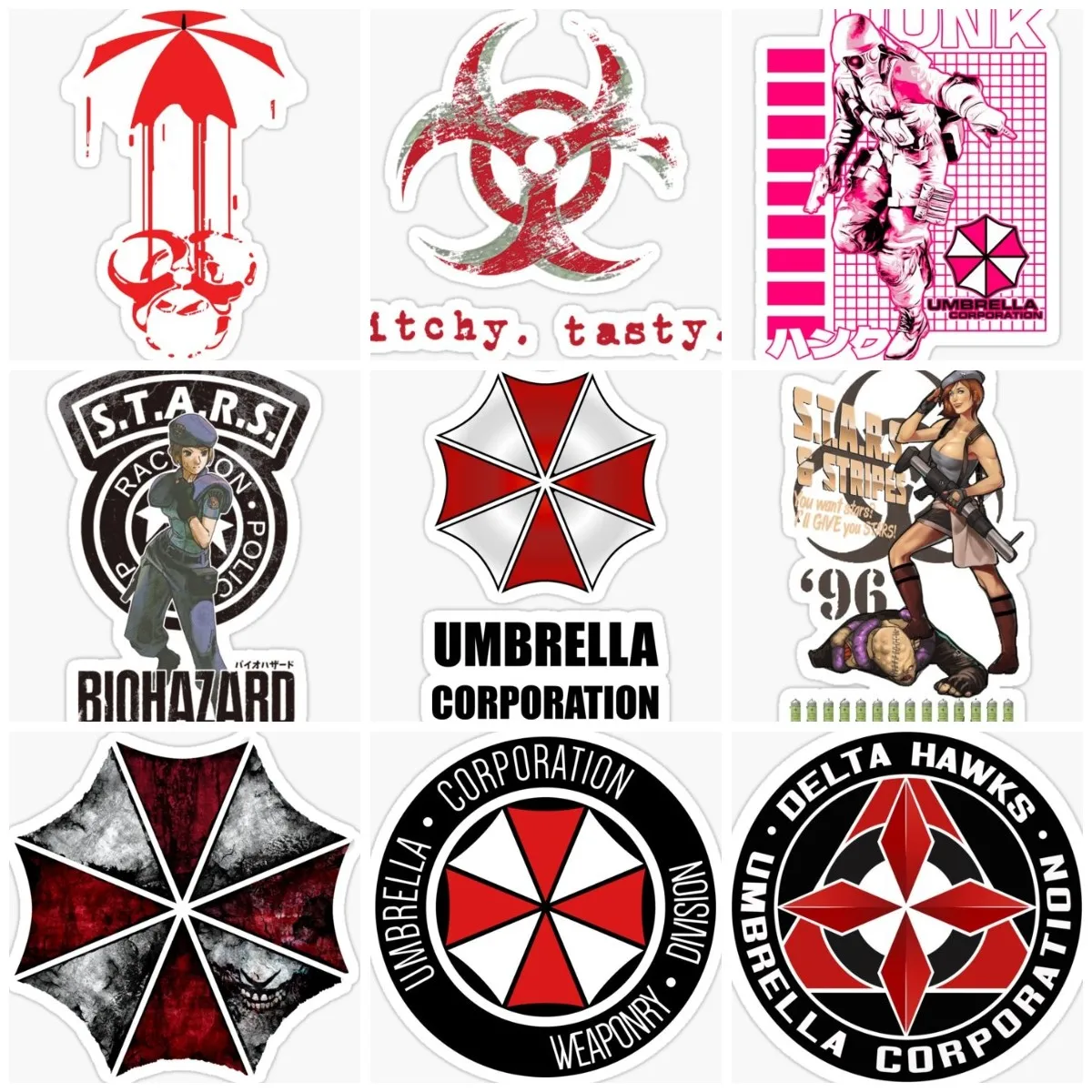 

Umbrella Corporation Radiation Biochemical Crisis Sticker Laptop Motorcycle Glass Helmet Camper Van Bicycle Car Truck Wall Deca