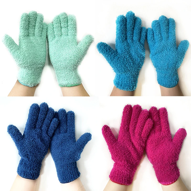 1PC Microfiber Dusting Cleaning Glove Cars Windows Dust Remover Tool Reusable Cleaning Glove Household Cleaning Tools