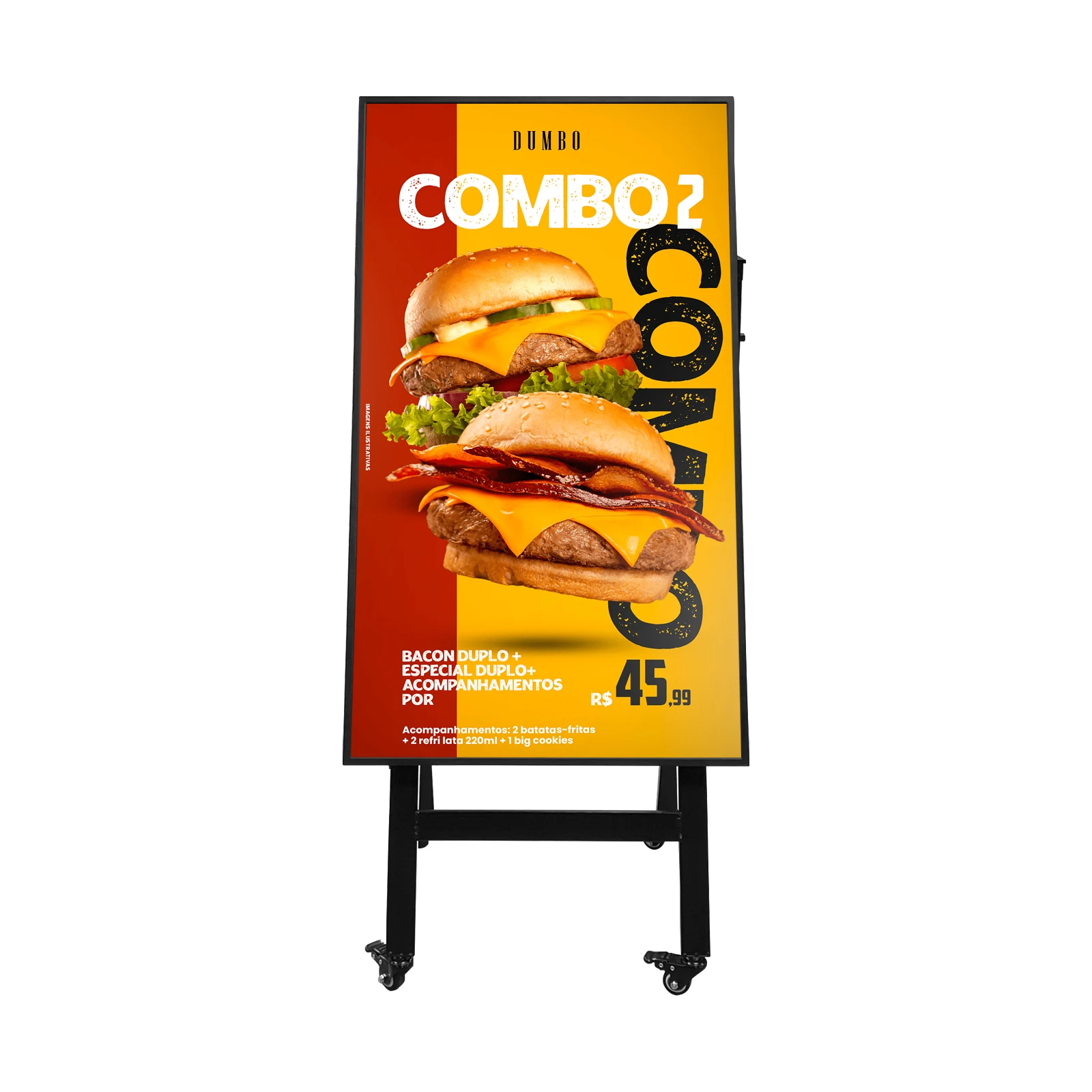 55 Inch Ultra-High Brightness Wall-Mounted LCD Digital Signage Animation for Retail Stores-11.5mm Slim Smart Advertising Display