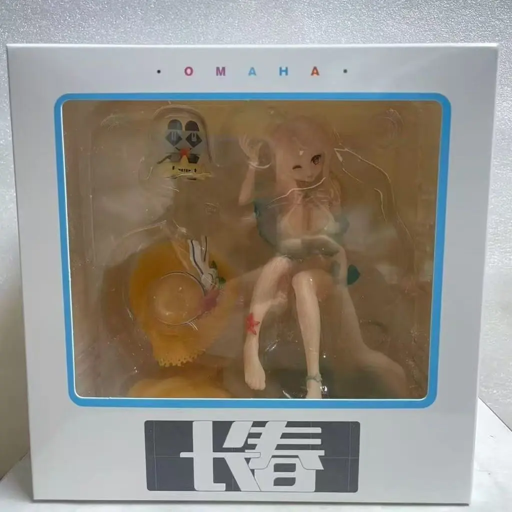 Omaha Anime Figure Abigail Summer Swimsuit Sitting Pose Collectible Model Car Decoration Computer Case Ornament Gift For Adult