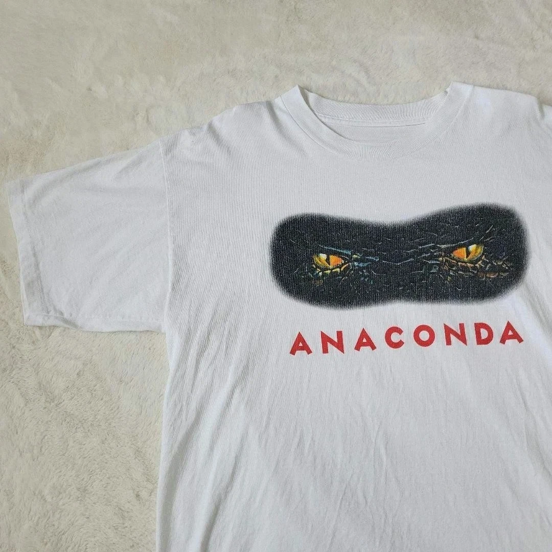 

90S Movie Anaconda T-Shirt American T-shirt Men Fashion Street Hip-hop Rock Short-sleeved Women Cotton Round-neck Top