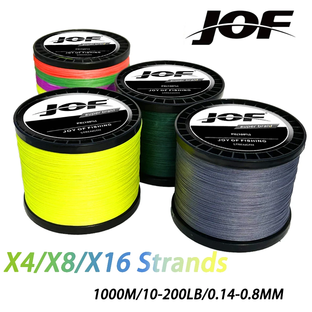 X4/X8/X16 Fishing Line 10-200lb Super Strong 16/8/4 Strands Multifilament PE Line Braided Line 1000M 100% Japan Original Line