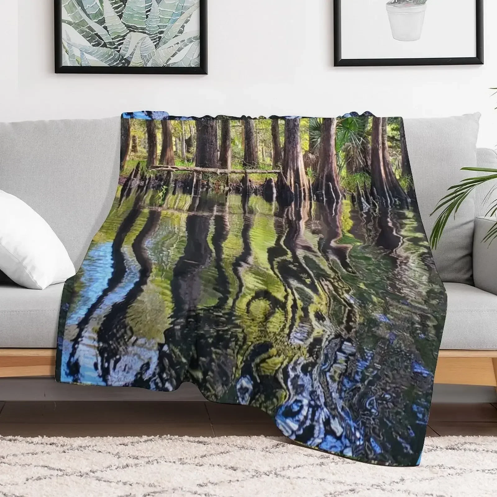 

Melted Time Throw Blanket Plaid Flannel Fabric Blankets