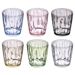 Unbreakable Drinking Glasses 210ml Acrylic Shatterproof Water Tumblers Reusable Fruit Juice Beer Champagne Cup for Bar