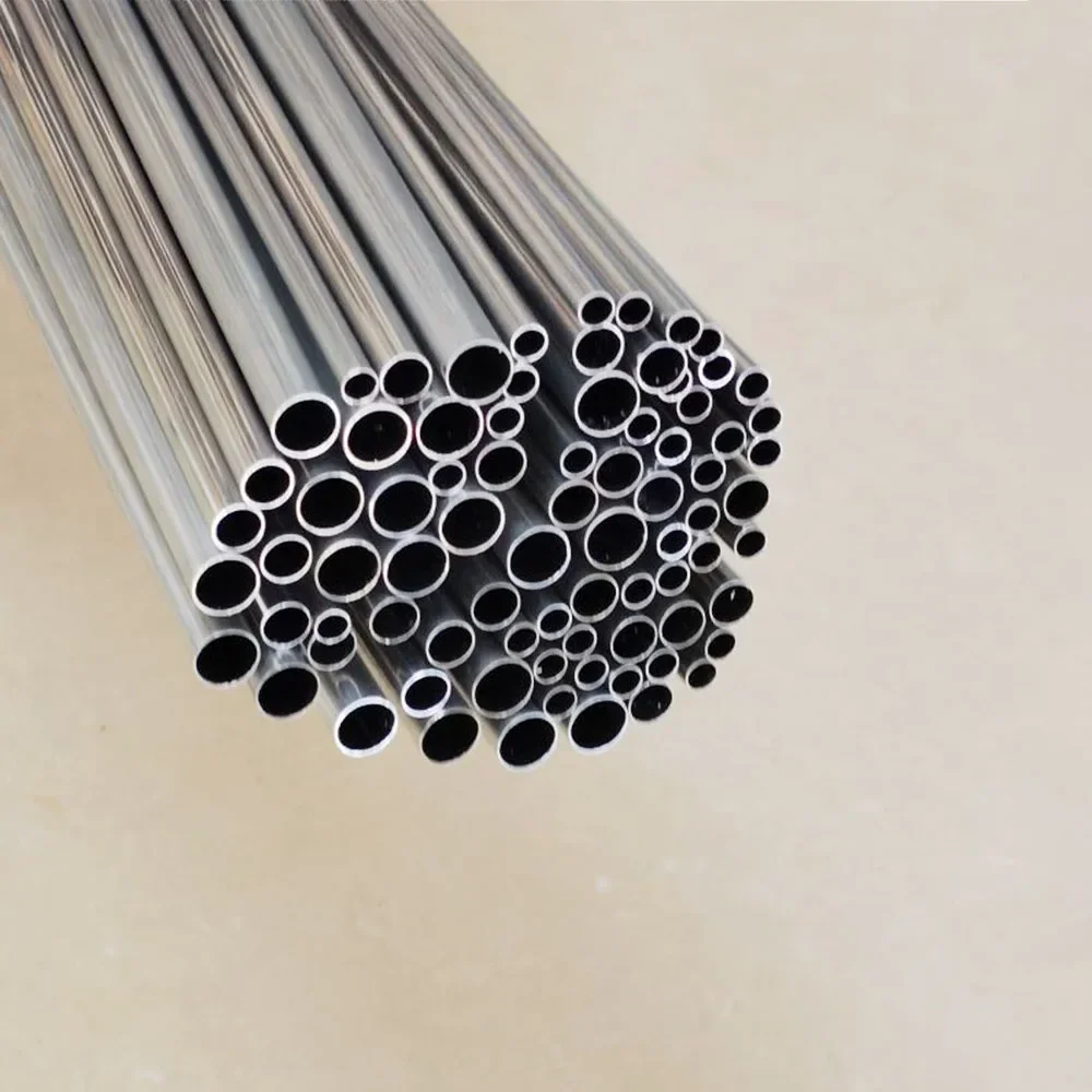 Aluminium Tube OD1.1-8.8mm  length300mm 500mm  Round  Aluminum Alloy  Pipe Straight  Small outer diameter 6063 thickness0.2-2.5