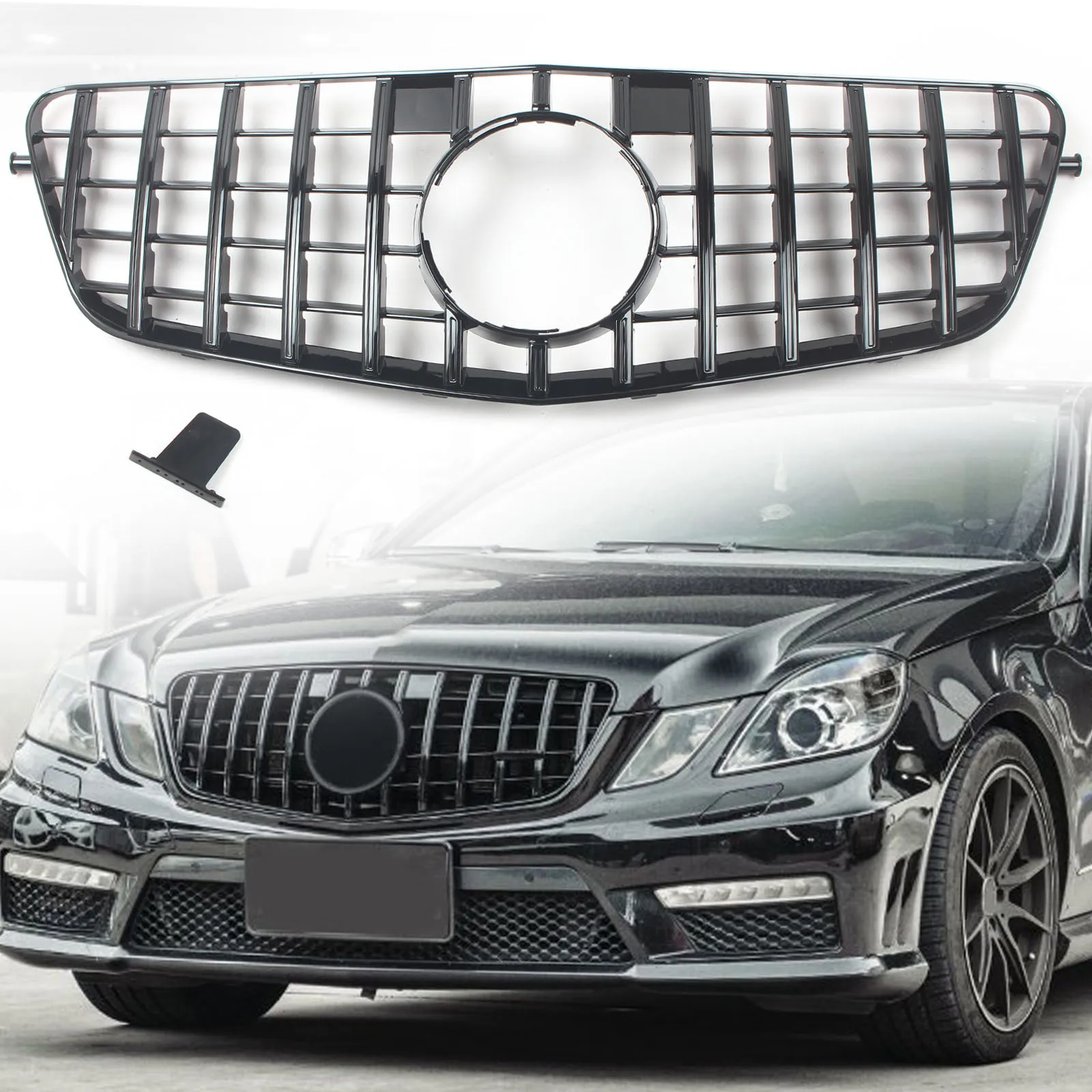 Car Front Mesh Grille Auto Part Front Bumper Grille GT Grill For Mercedes Benz E-CLass W212 E250, E300, E350, E500, E550