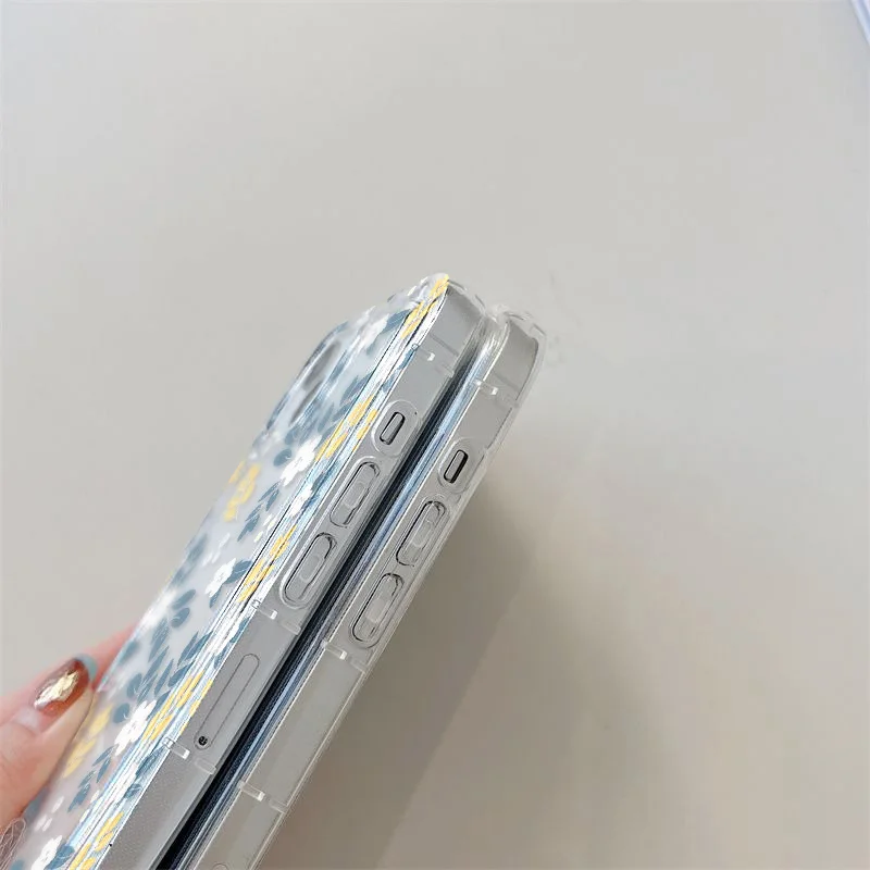 Florals Clear Case For Samsung A15 Cases S24 Ultra S23 S22 Plus S21 S20 FE A55 A54 5G A53 A52 A35 A34 A33 A23 A22 A14 A13 Cover