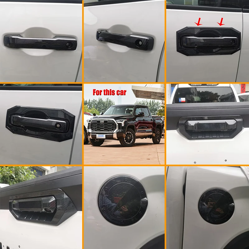 

For Toyota Tundra XK70 2022 2023 Accessories Door Handle Bowl Tank Trim Molding Decoration