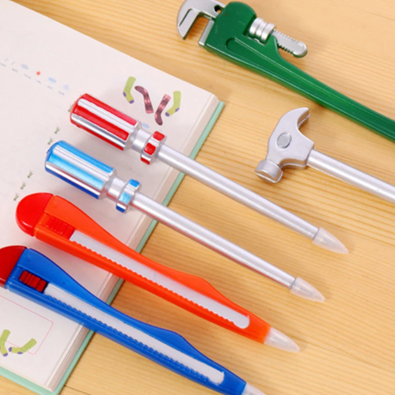 Cartoon Hardware Tools Hammers Wrenches Ball Pen 0.5mm Ink Ballpoint Pen School Office Student Writing Supplies Stationery Gifts image 5