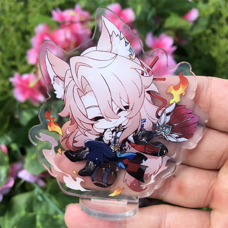 Game Honkai Star Rail Boothill Jade Jiao qiu March 7th Yunli Cosplay Figure Stand Plate Anime Cartoon Prop Accessories