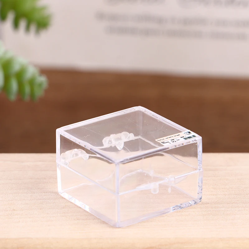 1:12 Miniature Dollhouse Transparent Plastic Box Cake Food Box DIY Accessories Decoration