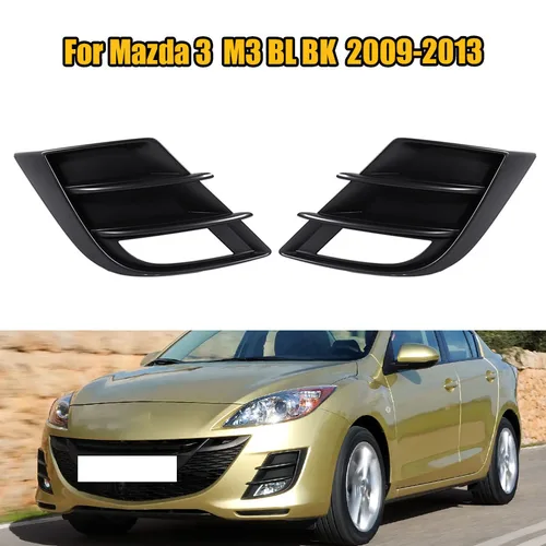 Imagen 1 del producto Faros delanteros de parachoques delantero para coche Mazda, Luz antiniebla de izquierda y derecha, cubierta de lámpara antiniebla, rejilla para Mazda 3 M3 BL BK 2009 2010 2012 2013