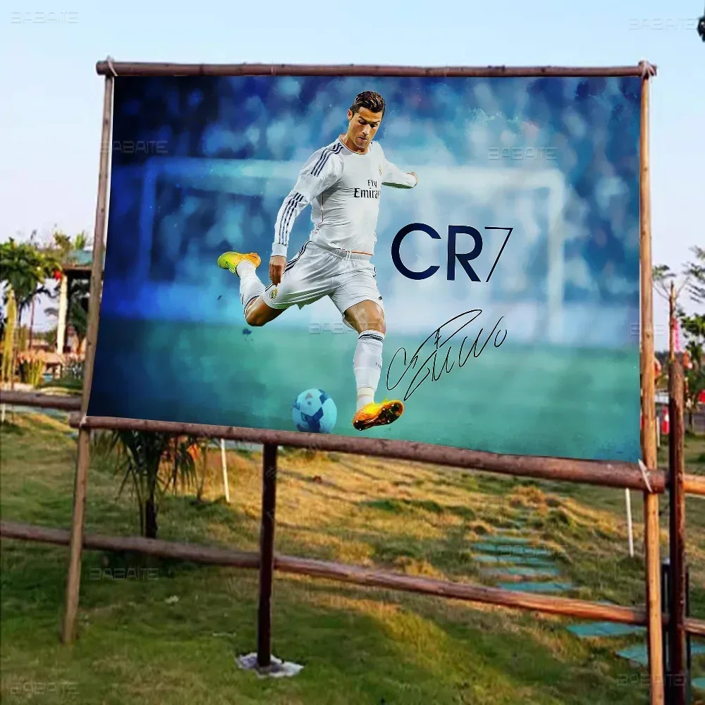 Cristiano Ronaldo CR7 Cartoon Flag Wall Hanging Banner Decoration Household Home Decor