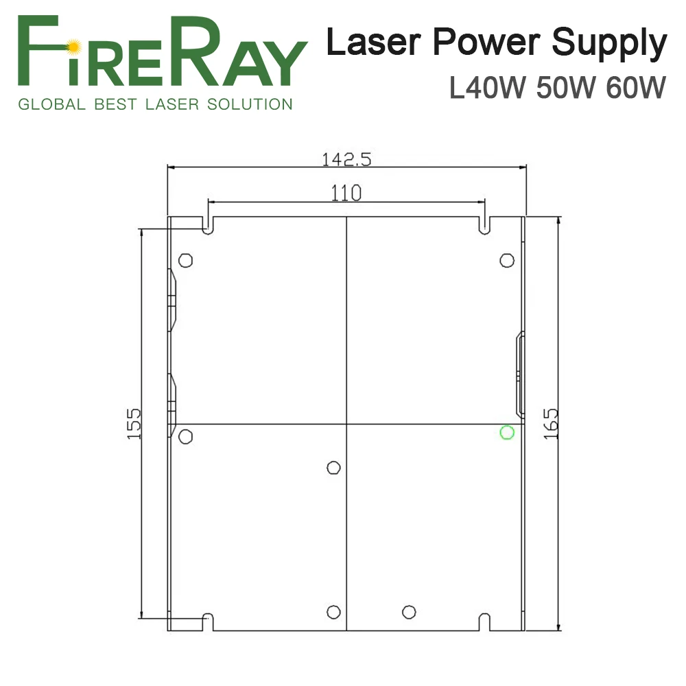 Fireray-レーザー電源MYJG-40,co2レーザーチューブ用電源40w 110v/220v,高電圧彫刻切断機