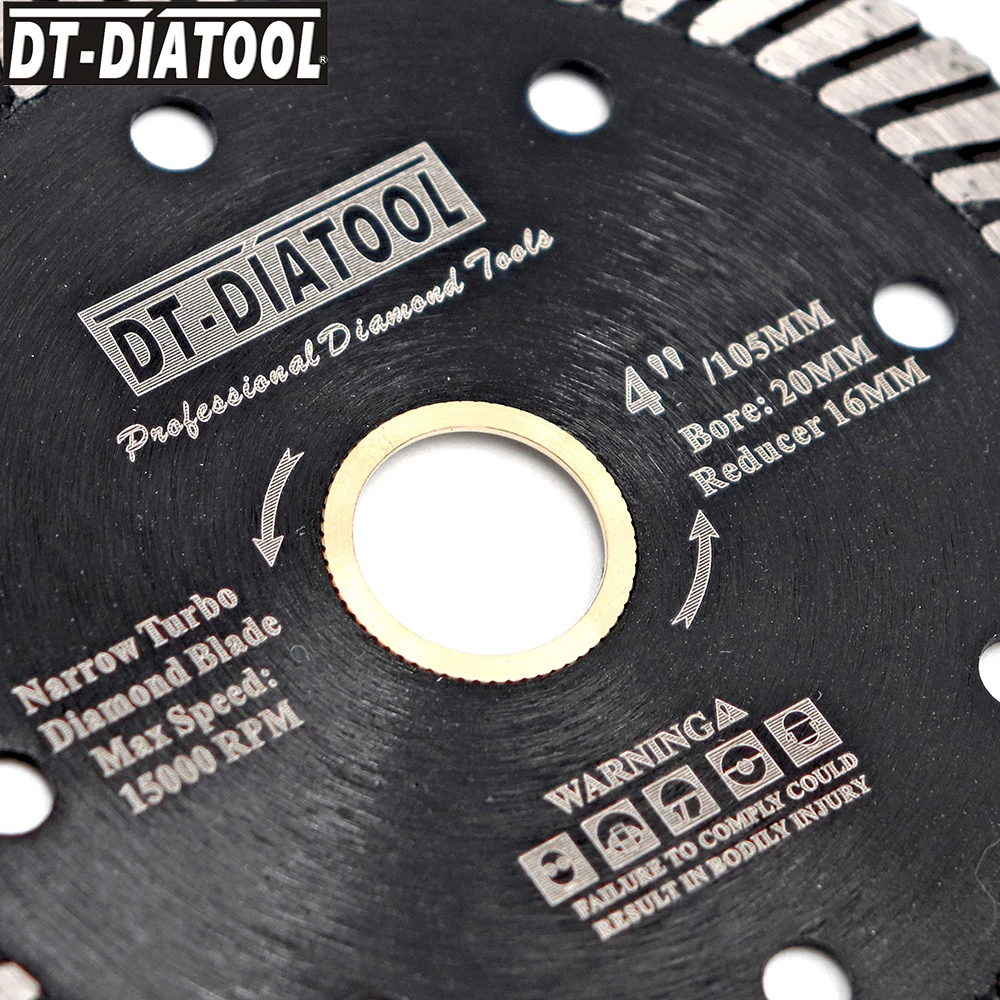 شفرة منشار ماسية DT-DIATOOL مقاس 150 مم لقرص قطع الماس من الرخام الجرانيت مع رؤوس قاطعة توربو وفتحات متعددة