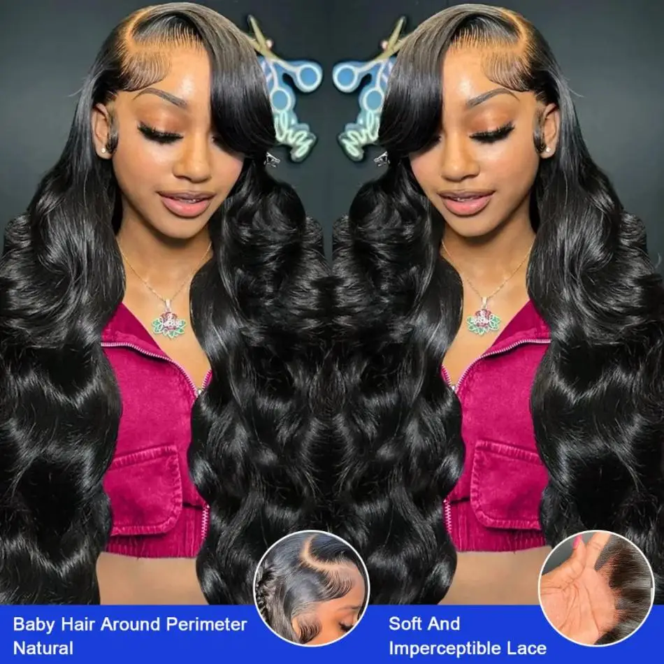 Lace Frontal Wig 13x6 Hd 100% Natural Body Wave Human Hair Transparent Brazilian PrePlucked Wigs For Women Choice Wavy Cheap Wig