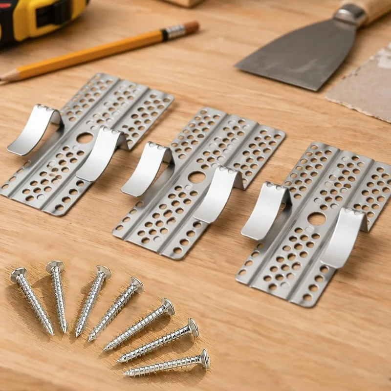 1/10sets Heavy-Duty Drywall Repair Clips with Screws Wall Patch Kit Professional Drywall Hole Repair Solution for DIY Repair