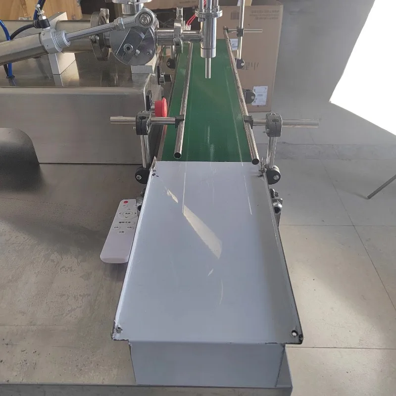 

automatic desktop peristaltic pump liquid oil filling machine with conveyor for soy sauce and jam filling machine