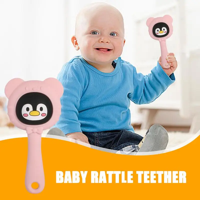 

Soft Baby Rattle Silicone Multifunctional Teether Multifunctional Cartoon Teether For Kids Boys Girls Silicone Easy Grip Hand