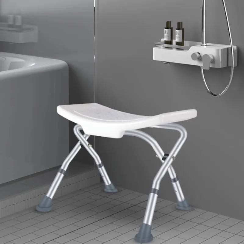 

Aluminum Alloy Elderly Bath Chair Bathroom Anti-skid Adjustable Stool For Shower Folding Pregnant Women Bathing Seat Home