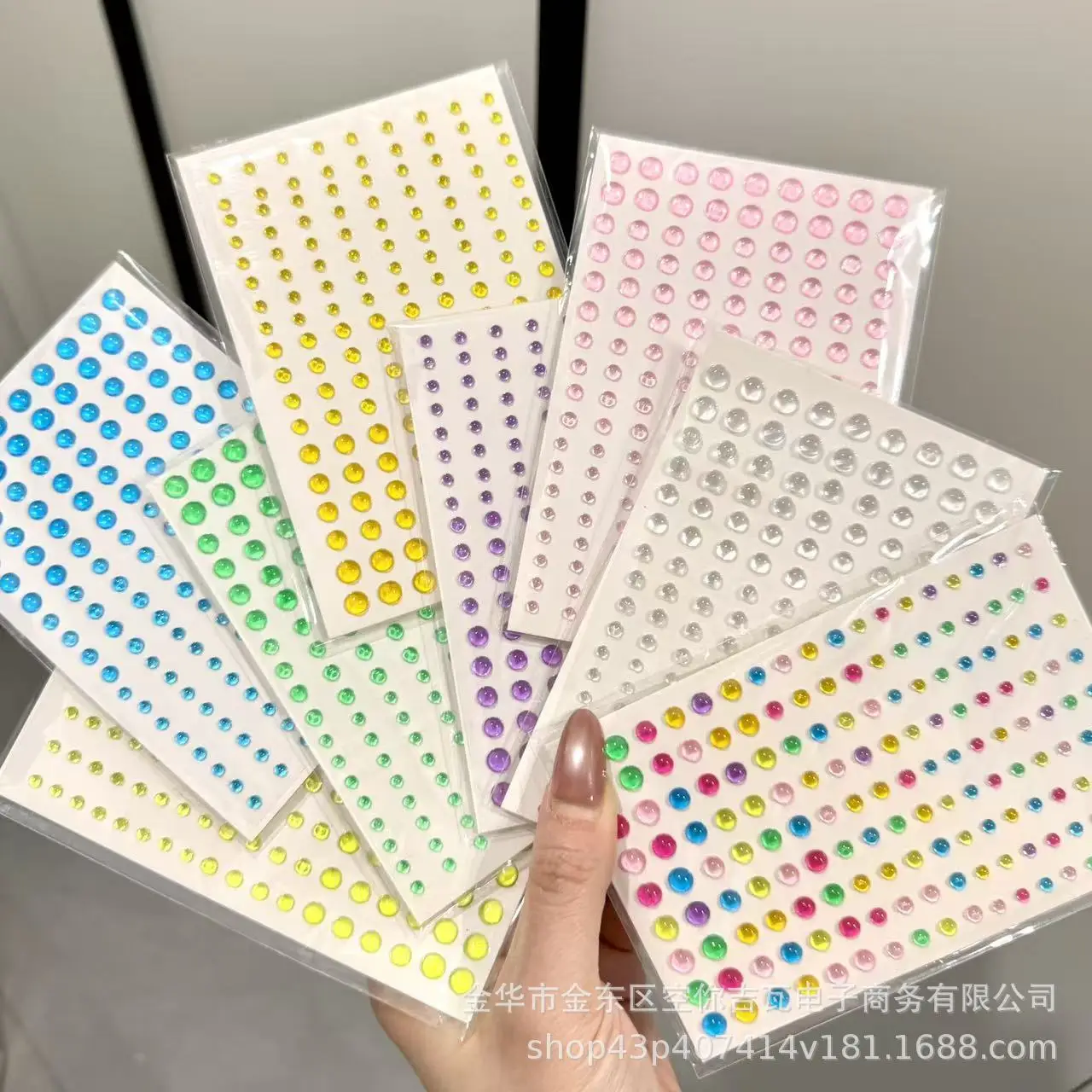 Waterproof Clear Water Drop Rhinestone Stickers Colorful Tear Drop Face Gems for Concert Makeup Nail Art DIY Supplies