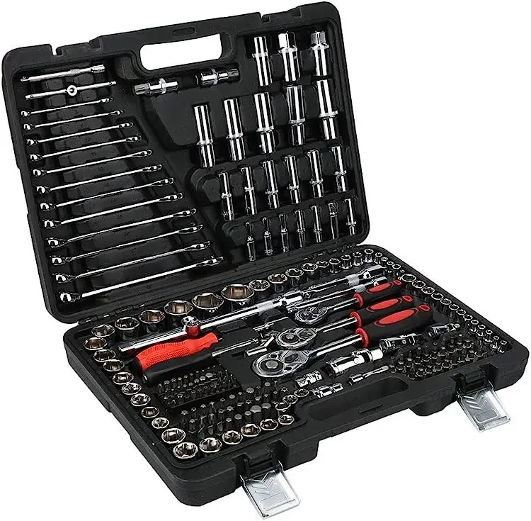 215 pieces set car mechanic tool ratchet socket wrench tool set